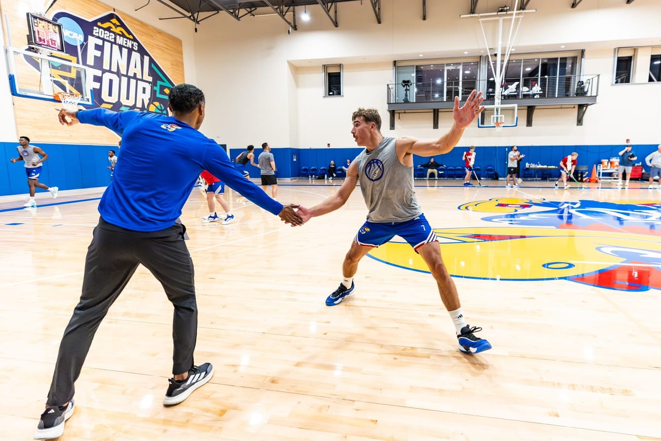 One reason freshman Kohl Rosario found his way into KU's starting five